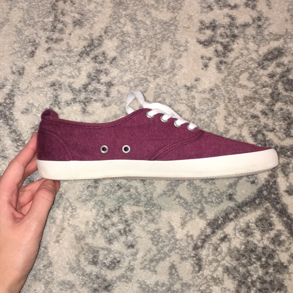 Burgundy Tennis Sneakers - Picture 2 of 6
